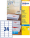 Avery J8160-25 - Adreslabels - Inkjetetiket 63x38mm - Wit (25 vel)