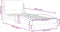 vidaXL - Bedframe - met - hoofdeinde - zonder - matras - 90x200 - cm - stof - blauw