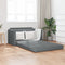vidaXL - Vloersofa - Bed - 2-in-1 - Donkergrijs - 124x71x78 - cm - Stof