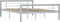 vidaXL - Bedframe - Metalen constructie - 160x200 cm - Grijs en wit