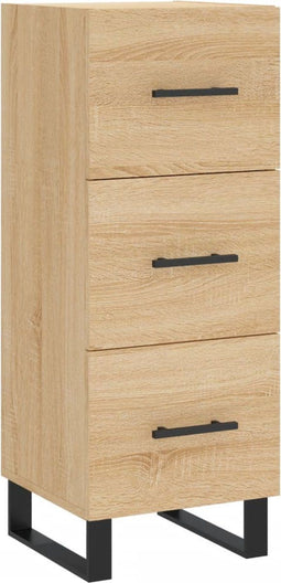 vidaXL - Dressoir - 34,5x34x90 - cm - bewerkt - hout - sonoma - eiken