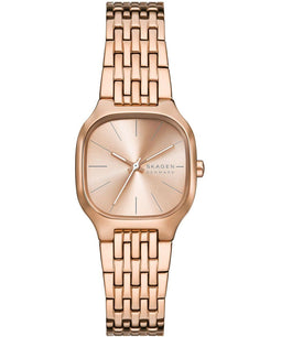 Skagen SKW3166 - Polshorloge - 28mm vierkante kast - Roségoudkleurig