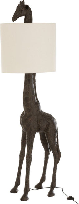 J-Line lamp Giraf - polyresin - donkerbruin