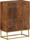 vidaXL - Dressoir - 55x30x76 - cm - massief - mangohout - en - ijzer