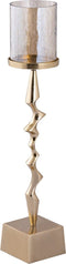 PTMD Kandelaar Alpha - 11x11x54 cm - Aluminium - Goud