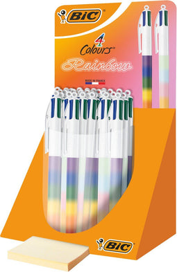 4-Kleuren balpen Bic regenboog medium assorti | 40 stuks