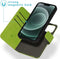 iMoshion Hoesje Geschikt voor iPhone 13 Mini Hoesje Met Pasjeshouder - iMoshion Uitneembare 2-in-1 Luxe Bookcase - Groen