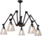 it's about RoMi Hanglamp Amsterdam - Zwart/Glas - Ø120cm - 5L - Modern - Hanglampen Eetkamer, Slaapkamer, Woonkamer