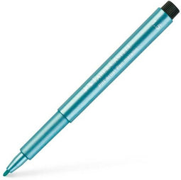 Markeerstiften Faber-Castell Pitt Artist Metaal Blauw (10 Stuks)