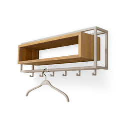 SCHOOL 80 - Wandkapstok - Minimalistisch - Silky Taupe / Eiken