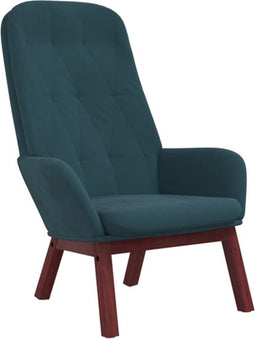 vidaXL Relaxstoel fluweel blauw