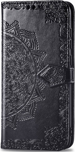 Hoesje Met Pasjeshouder Geschikt voor Motorola Moto G Pro - Mandala Bookcase - Zwart