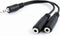 Gembird CCA-415-0.1M - 3.5mm audio splitter kabel - 1 male naar 2 female - Zwart
