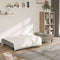 vidaXL - Slaapbank - 2-zits - met - 2 - kussens - fluweel - lichtgrijs