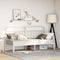 vidaXL - Ligbedframe - met - uittrekbed - Wit - 75x190 - cm - Staal
