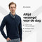 Milanoro Herenpullover - Overhemdkraag - Navy - L