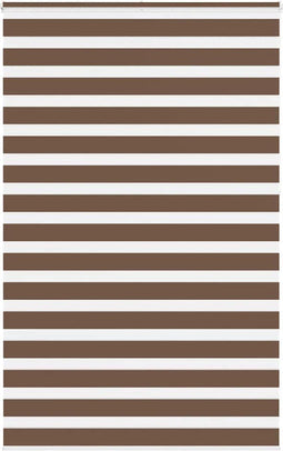 vidaXL - Zebra - rolgordijn - 150x230 - cm - stofbreedte - 145,9cm - polyester - bruin