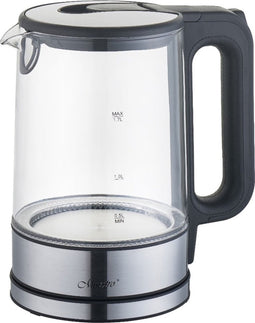 Maestro MR-053 Snoerloze Elektrische Waterkoker 1.7L Glas & Roestvrij staal Verlicht 2200W