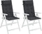 vidaXL - Stoelkussens - 2 - st - hoge - rug - oxford - stof - zwart
