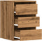 vidaXL - Ladekast - 40x41x58 - cm - bewerkt - hout - artisanaal - eikenkleurig