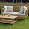 Exotan Bamboo Tuinbank Incl Kussens - Bamboe - Naturel - 86x185x80