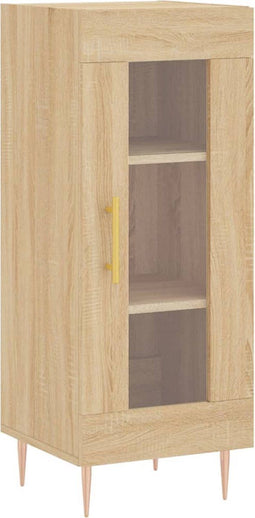 vidaXL - Dressoir - 34,5x34x90 - cm - bewerkt - hout - sonoma - eiken