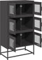 vidaXL - Hoge - kast - 68x39x123 - cm - staal - zwart
