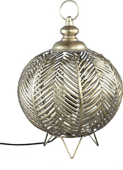 PTMD Rhys Tafel Lamp Bladeren - H47,5 x Ø37 cm - Ijzer - Goud