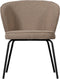 BePureHome Admit Eetkamerstoel - Bouclé - Beige - 77x60x59