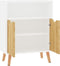 vidaXL - Dressoir - 60x30x72 - cm - bewerkt - hout - wit - en - sonoma - eikenkleurig