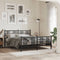 vidaXL - Bedframe - met - voetbord - zonder - matras - metaal - zwart - 160x200 - cm