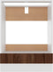 vidaXL - Ovenkast - Riga - 60x46x81,5 - cm - bewerkt - hout - bruin - eikenkleur