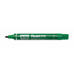 Permanente markeerstift Pentel N50-BE Groen 12 Onderdelen
