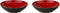 Palmer Bord diep Lava 21 cm Bruin Rood Stoneware 2 stuks