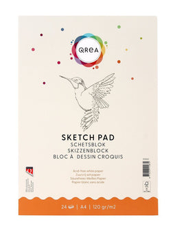 Qrea - Schetsblok A4 - 24 vel 120gr gelijmd - FSC-gecertificeerd