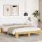 vidaXL - Bedframe - zonder - matras - 135x190 - cm - massief - hout - eiken