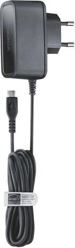 Nokia AC-10E - Thuislader - Micro-USB - Zwart