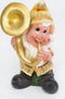 Tuinkabouter met muziek noten en trombone