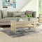 vidaXL - Salontafel - 110x65x48 - cm - bewerkt - hout - eikenkleur