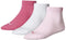 Puma Unisex Quarter Plain (3-pack) - unisex hoge enkelsokken - roze