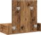 vidaXL - Wandmakeuptafel - met - LED-verlichting - - - Oude - Hout
