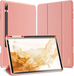 Dux Ducis - Samsung Galaxy Tab S8 Plus - Domo Book Case - Dun - Roze