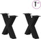 vidaXL - Salontafelpoten - 2 - st - X-vormig - 60x(42-43) - cm - staal - zwart