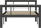 vidaXL Bedframe - Metaal - Lattenbodem - 90x200 cm - Grijs en wit