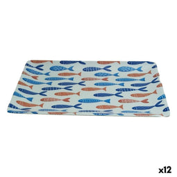 Snackdienblad La Mediterránea Vissen 30 x 20 x 2,5 cm (12 Stuks)
