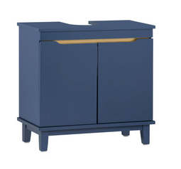 SoBuy BZR114-B - Wastafel Onderkast - 2 deuren - 60x30x59 cm - Blauw