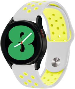 imoshion Siliconen sport bandje - Universeel 20 mm aansluiting - Lichtgrijs / Neon Geel
