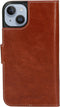 Mobiparts Excellent Wallet Case 2.0 - Flip cover - Echt leder - Bruin (iPhone 14)