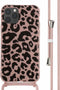 iMoshion Hoesje Geschikt voor iPhone 11 Pro Hoesje Met Koord - iMoshion Siliconen design hoesje met koord - Roze / Animal Pink