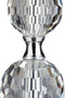 Merkloos - Tafellamp - Ronde nachtkastlamp - 54 x 29,5 cm - Kristal - Zwart